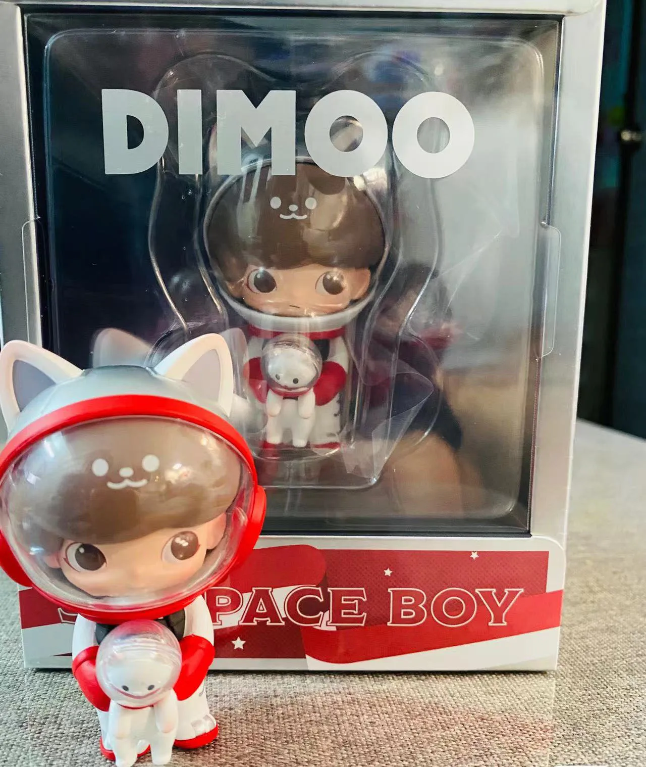 Dimoo Meow Star Man Popmart Elevator Limited Singapore Kawaii Anime PVC Action Figure Christmas Toys for Children Birthday Gift