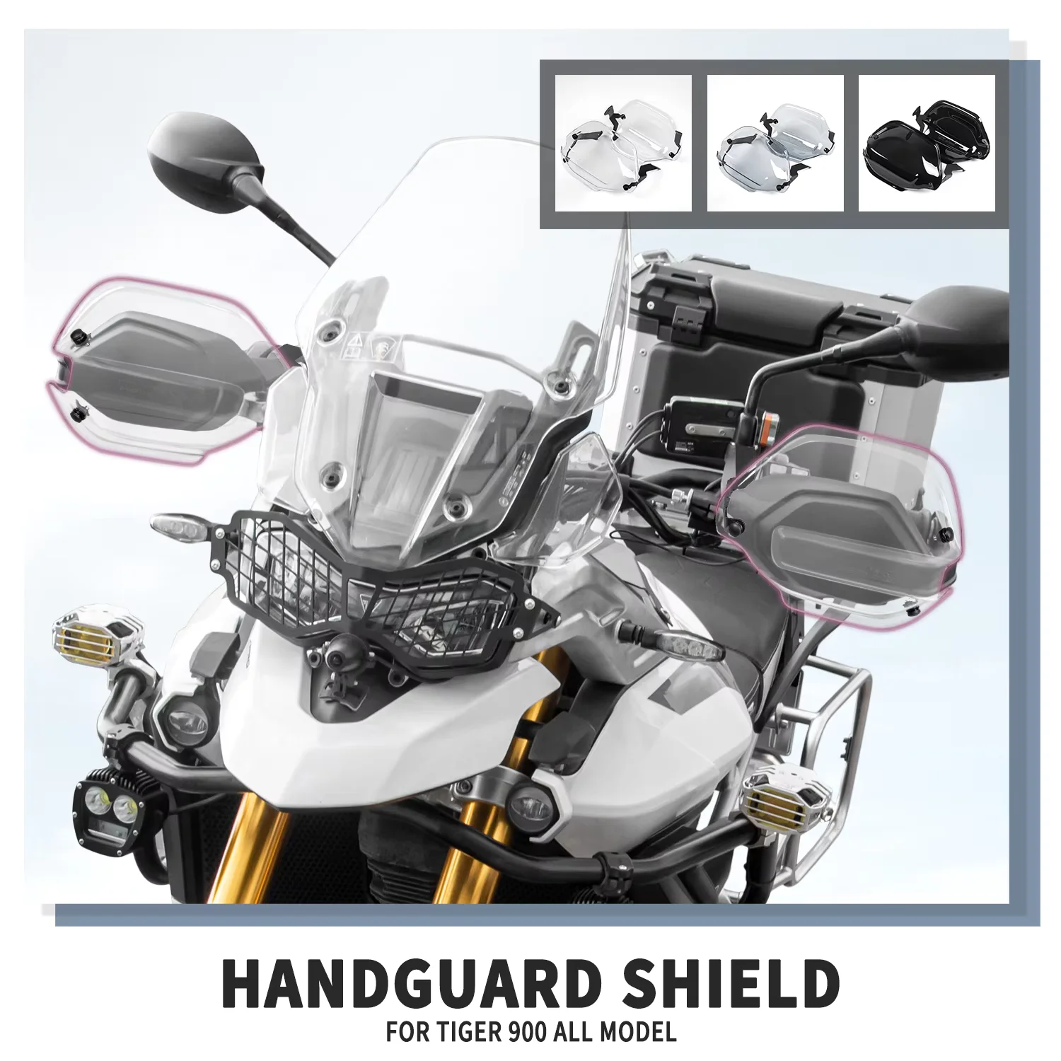 FOR Tiger 850 Sport Full-Wrap Handlebar Handguards Crash Bars Brake And Clutch Lever Protection against Sand Impacts