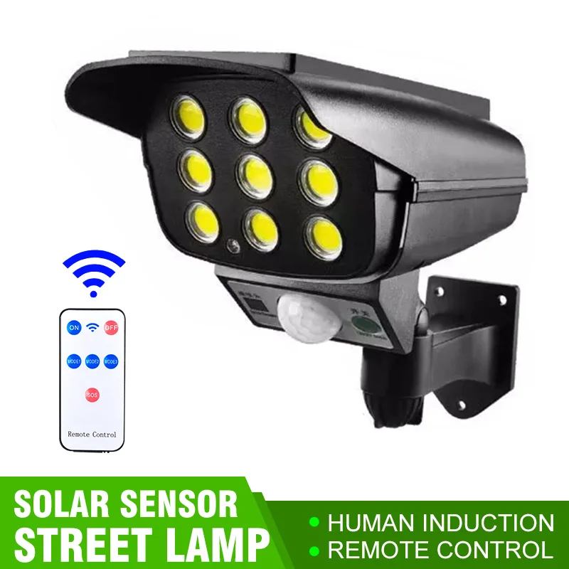 

81 COB Dummy Camera Solar Light Garden Wireless Motion Sensor Security Solar Lamps Outdoors IP65 Waterproof Street Lamp