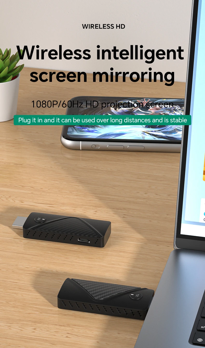 Wireless HDMI Transmitter and Receiver Kit 1080P Support 50m Transmission Meet Conference Demo Suitable for Smart TV Projector
