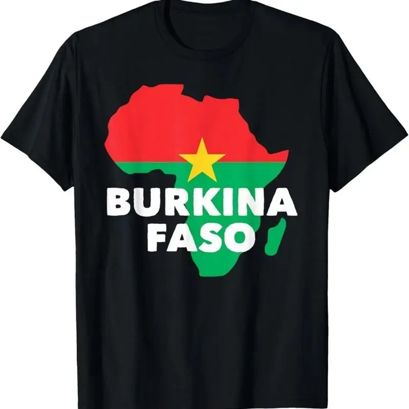 تي شيرت بعلم خريطة علم بوركينا فاسو وإبراهيم تريدرا #1