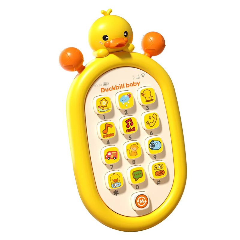 Kids Educational Toys Simulation Cell Phone 0-1year Old Baby Can Gnaw And Bite Bilingual Early Education Music Cell Phone Toys