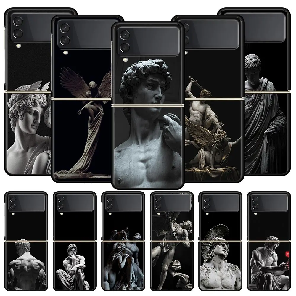 Ancient greek sculpture Phone Case For Samsung Galaxy Z Flip3 Flip4 Flip5 Case Shell For Z Flip 3 4 5 6 7 Hard Folding Cover