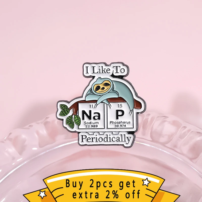 Chemical Elements Enamel Pins Hydrogen Oxygen Nitrogen Carbon Brooches Protons Of Atoms Lapel Badge For Student Backpack Jewelry