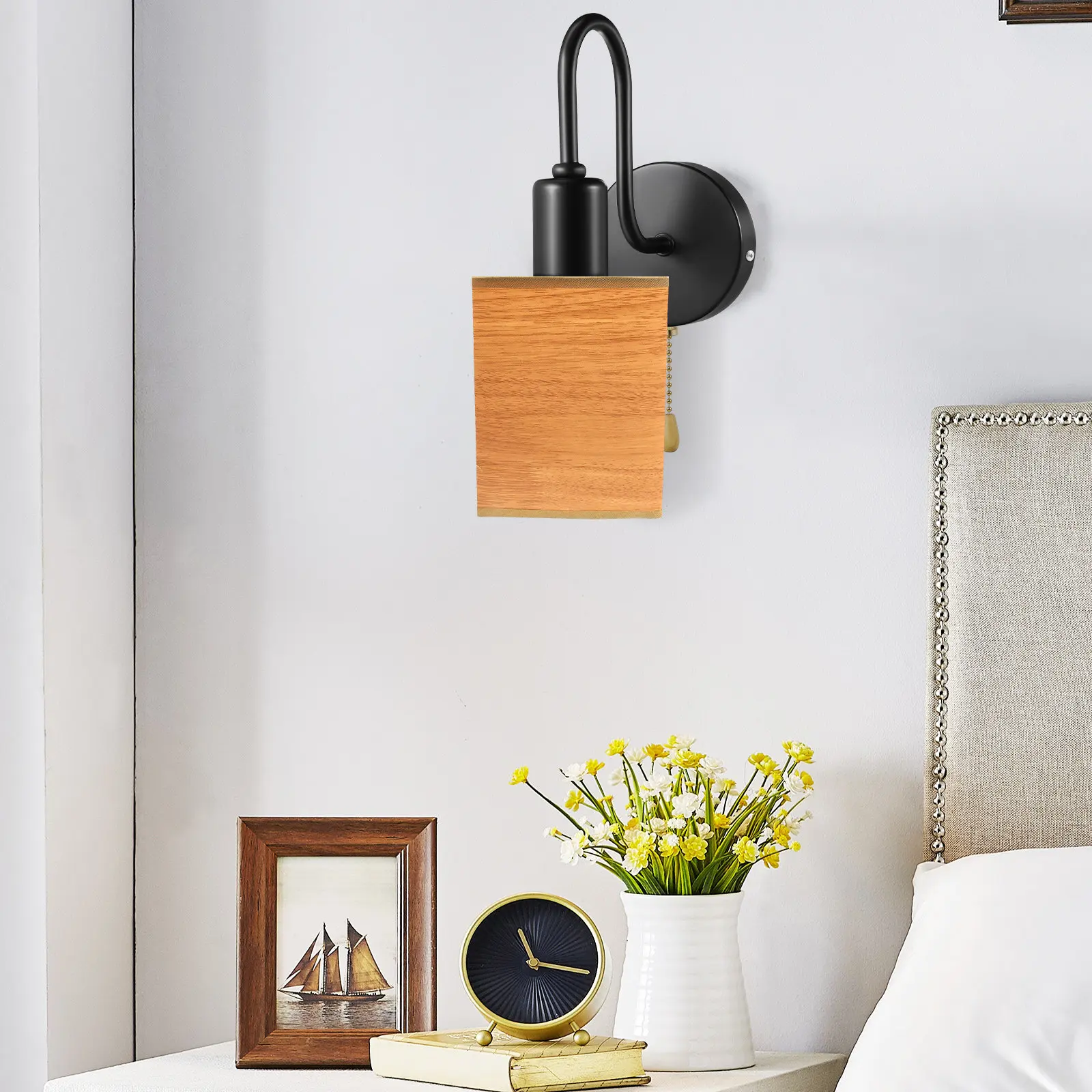 

Винтажный настенный светильник с цепным выключателем для коридора, двора, наружного освещения, в стиле фермерского дома