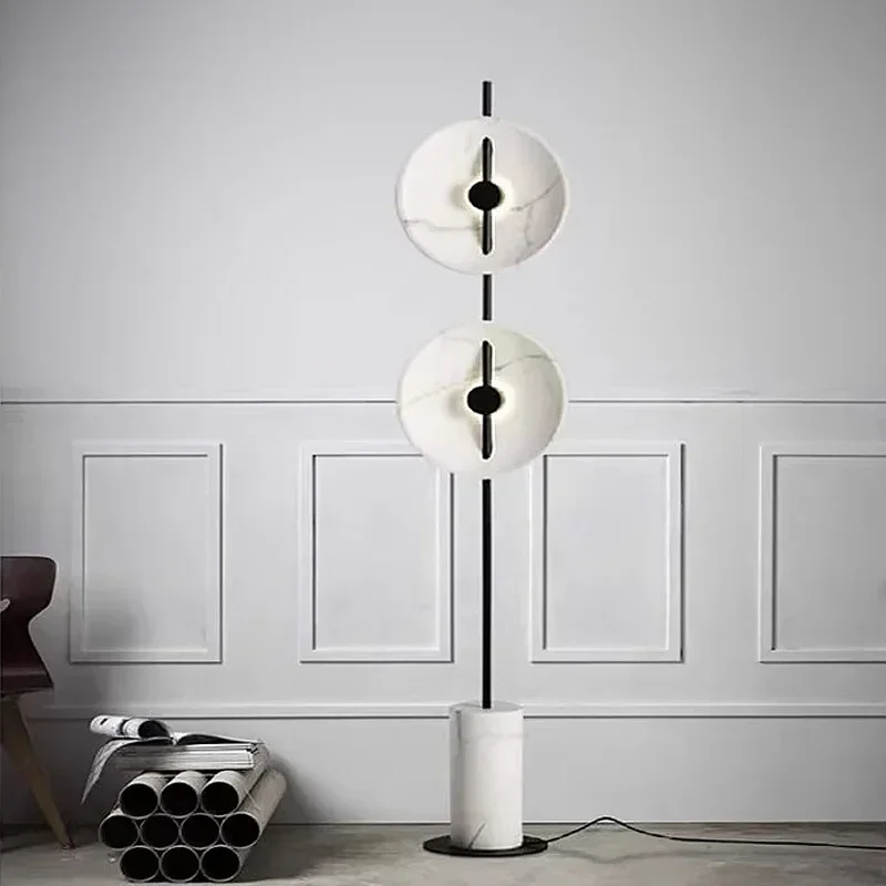 

Minimalist Nordic LED Floor Light Marble Creative Floor Lamps Living Dining Room Balcony Art Lighting Fixtures