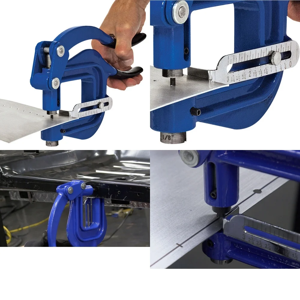 

Наборы ручных инструментов Набор ручных перфораторов с глубоким горлом для отверстий для заклепок из листового металла