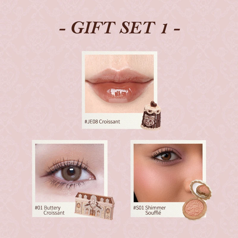 [NEU]Flower Knows The Sweetie Bear Collection Make-up-Geschenkset inklusive Lidschatten oder Concealer + Rouge + Lippenstift