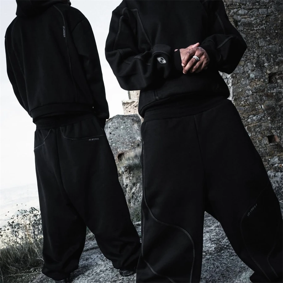 

Mertra Hooded Sweatirt Pants Couple Loose Sports Suit Long Sve Zipper Spring Season Casual Faion Women's Set