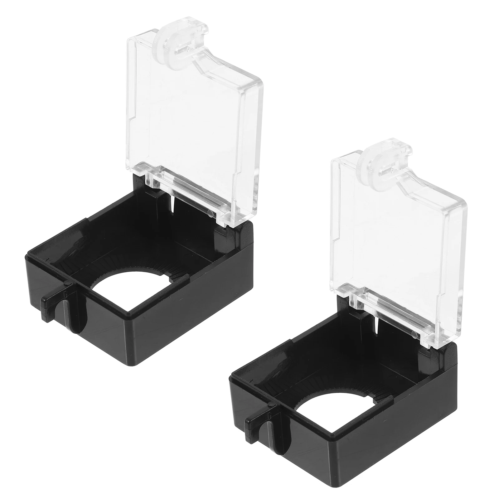 

2pcs 22Mm Emergency Stop For Push Protective Switch Cover Waterproof Dustproof Button Protector Case Push To Start