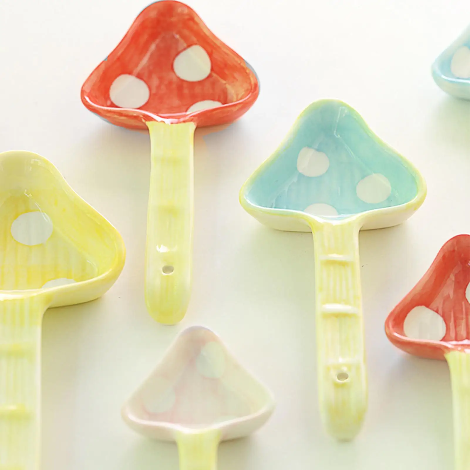 Cuillères doseuses mignonnes en forme de champignon, ensemble d'ustensiles de service pour la pâtisserie, cuillères doseuses pour la cuisine, le restaurant et la restauration