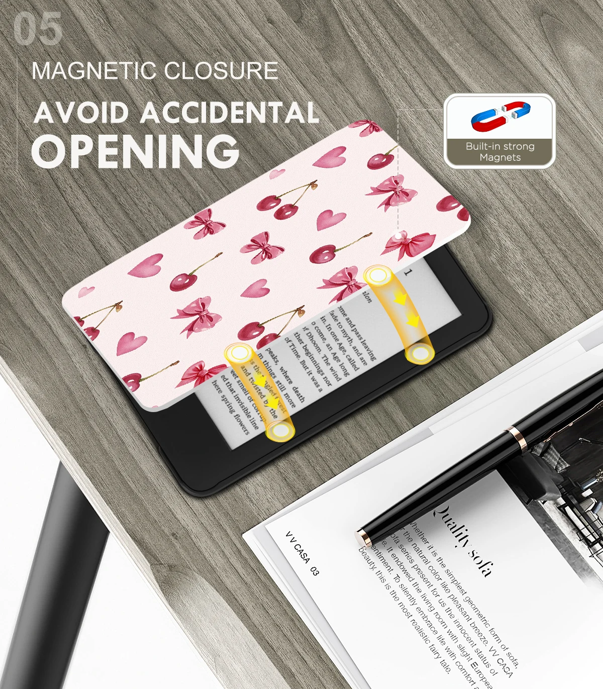 حافظة لجهاز Kindle الجديد الكلي مقاس 6 بوصات (الجيل الحادي عشر - إصدار 2024/2022) غطاء خفيف الوزن مع خاصية الاستيقاظ/النوم التلقائي لـ Kindle 2024/2022 #5