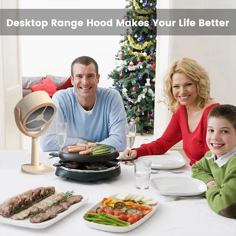 Pemurni asap portabel, penutup kepala kipas pemurni asap dengan Filter karbon aktif yang dapat diganti untuk dalam ruangan