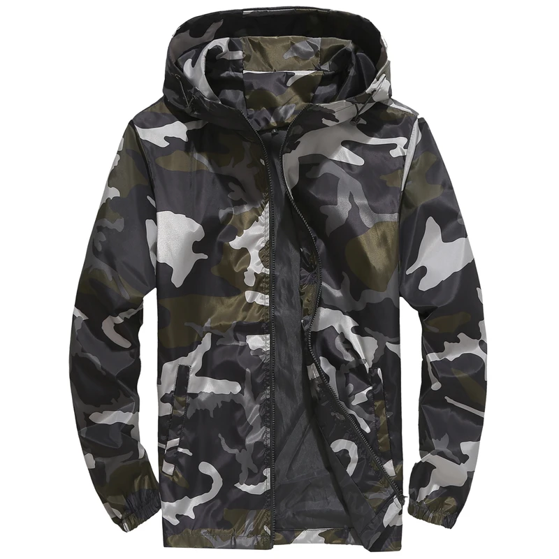 

Cross border sports jacket 2024 hooded spring and autumn windbreaker camouflage jacket running fashionable windproof top