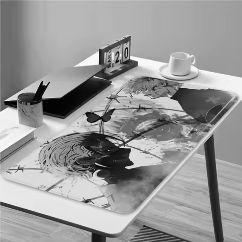 Kaneki Ken Mouse Pad Gaming Mousepad Tokyo Ghoul Anime Large Computer Keyboard Mat Non-Slip Rubber Base Mousepad