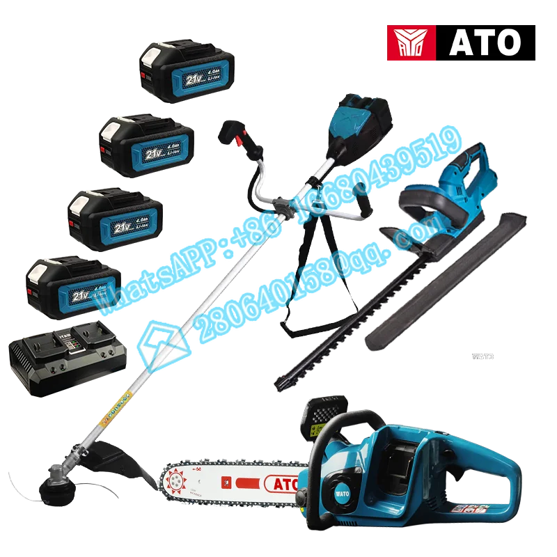 

ATO GT2003 Hand 92cc chainsaw CE GS ROHS grass trimmer tools 2.0ah 3.0ah 4.0ah powerful air electric blower weed puller