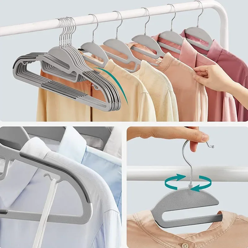 

10Pcs Non-Slip Closet Organizer Hangers Back to School Clothes Multifunction Trouser Skirt Clips Rack Coat Wardrobe Storage