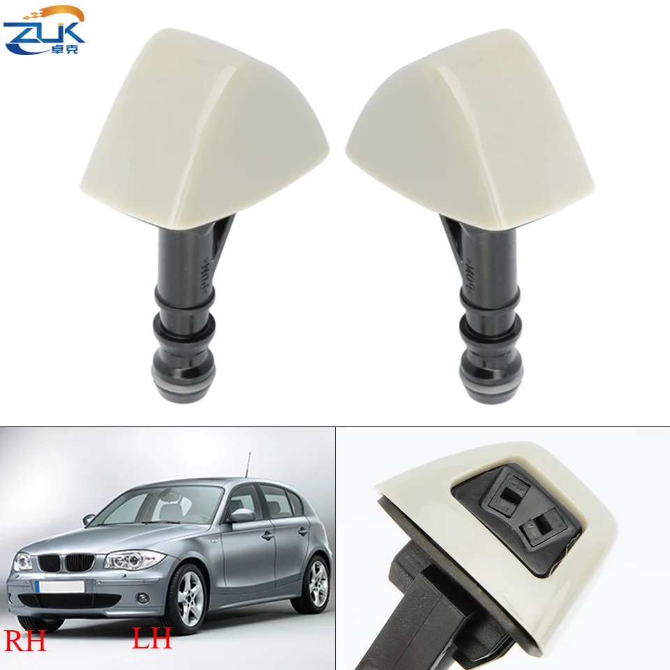 ZUK Head Lamp Washer Sprayer Cleaning Water Nozzle Jet For BMW E81 E87 E88 116 118 120 125 130 135 2003-2007 Unpainted