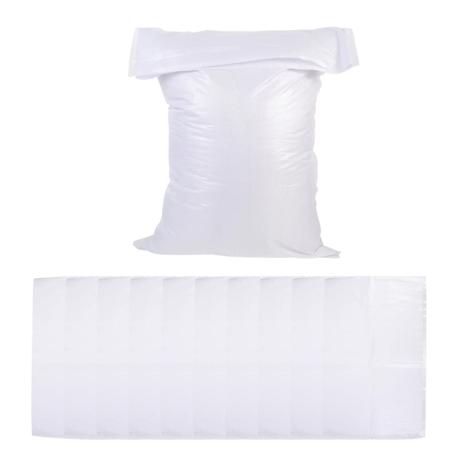 Bolsas de arena tejidas fuertes, bolsas de protección contra inundaciones de alta resistencia para barrera contra inundaciones de huracanes y sacos de arena de plástico para tormentas, 16 Uds.