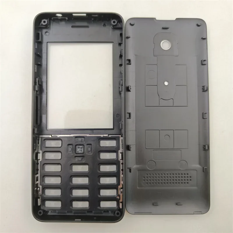 For Nokia 301 Full Housing Case Front Frame+Battery Cover +English Keypad (NO Middle Frame) Replacement Parts