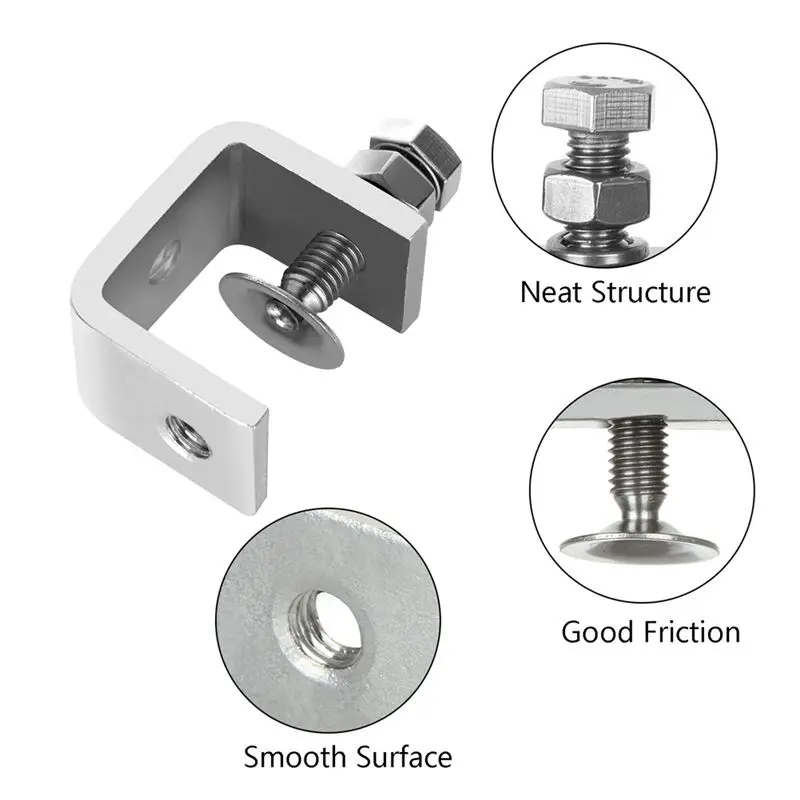 AEE3-Small C Clamps Heavy Duty C-Clamp Stainless Steel Clamps With Stable Wide Jaw Opening & I Design,Clamping Range 16-25M