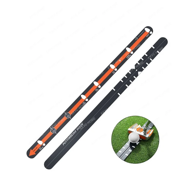 

Putting Mat Double-Sided Practice Ruler 2-in-1 Swing Standing Ruler Indoor and Outdoor Swing Training