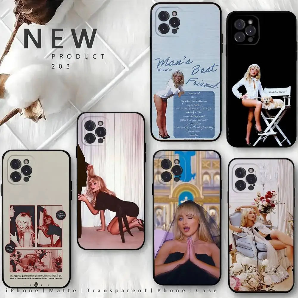 

Sabrina Carpenter Mans Best Friend MBF Phone Case For iPhone 17,16,15,14,13,12,Pro,Max,Plus,E,SE4,Air,Mini Black Soft Box