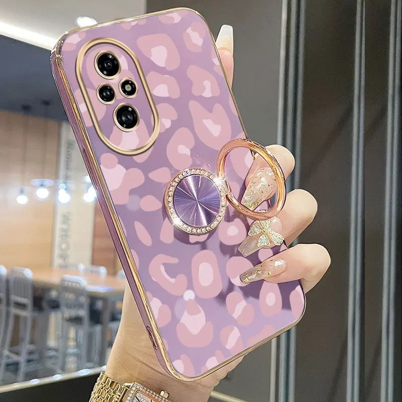 الماس حزام الحبل ليوبارد طباعة حامل هاتف حافظة لهاتف هواوي الشرف 9X برو 60 70 80 90 100 200 300 برو الترا Y9s