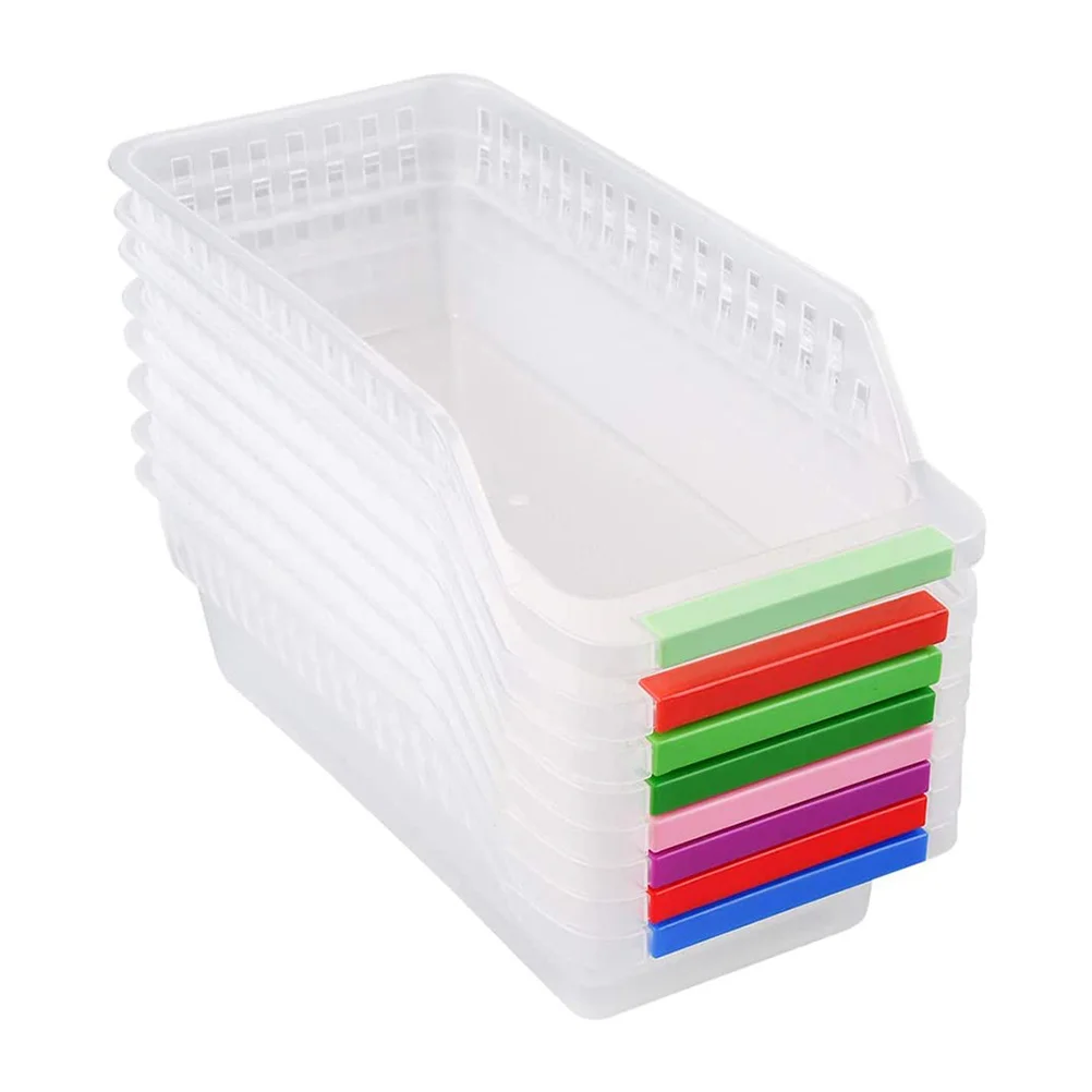 

8Pcs Plastic Fridge Organizer Bin Wide Opening Front Handle Design Space Saving Refrigerator Storage Bins Fridge Organizer