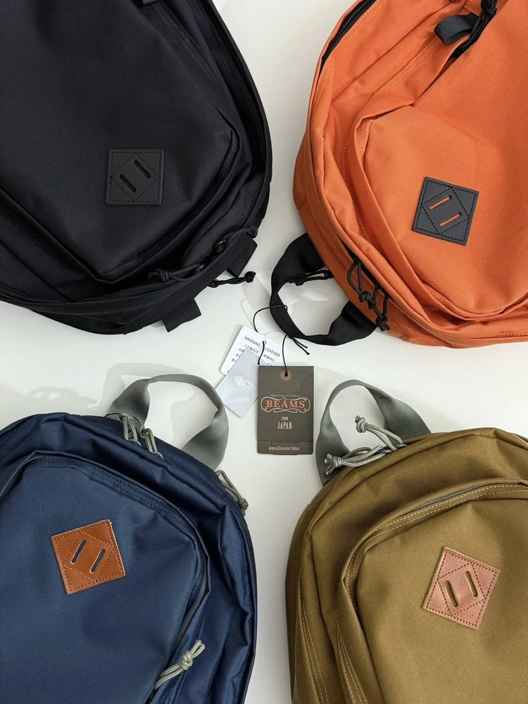 

Japanese limited BMS retro outdoor leisure commuting nylon multi-position backpack