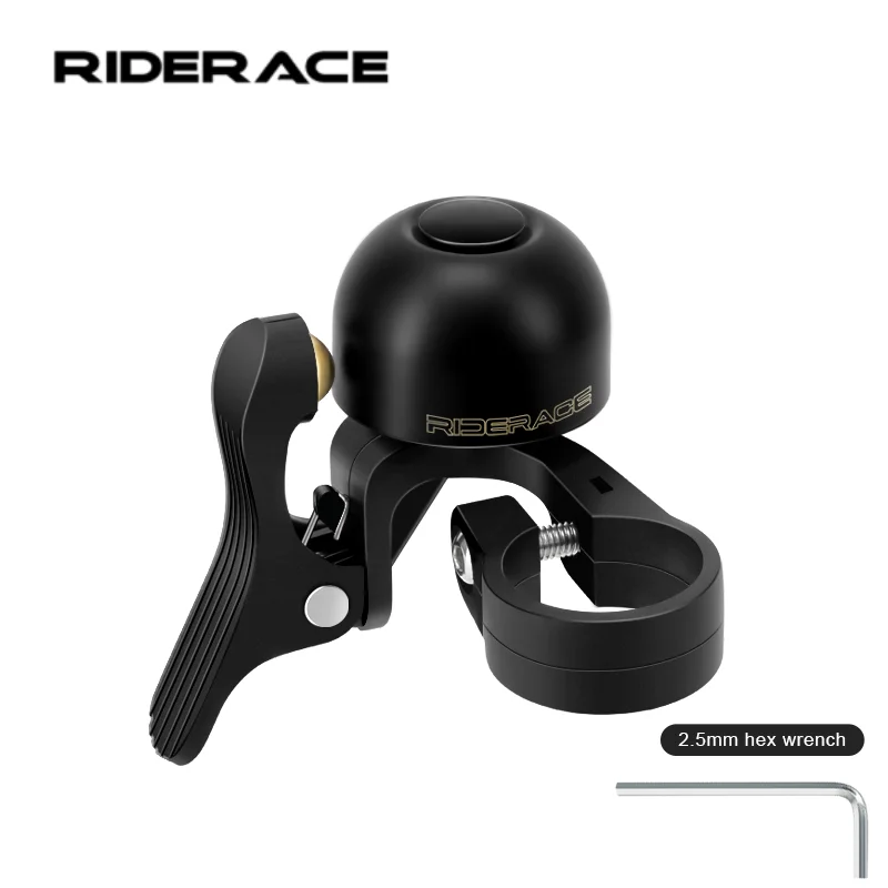RIDERACE Fahrradlenker-Klingel mit klarem Ton, Warnalarm, Fahrradklingel aus Kupfer für Sicherheit beim Radfahren, MTB, Rennrad-Zubehör