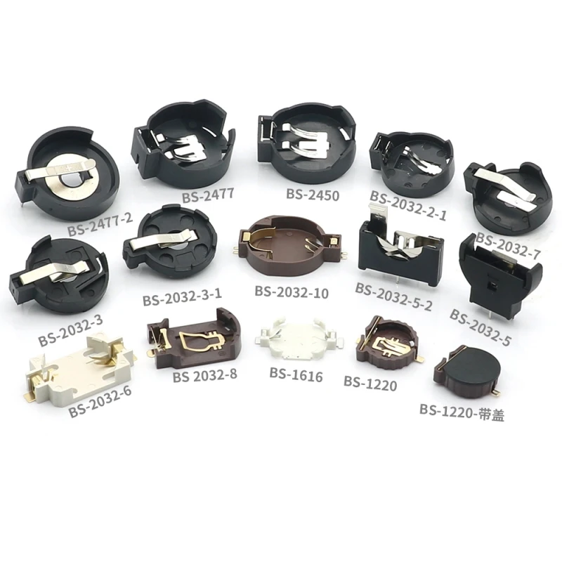 5PCS CR1220 battery holder BS1616 surface mount button type BS-2032 connector CR2450 battery holder 2477 - Detail 1