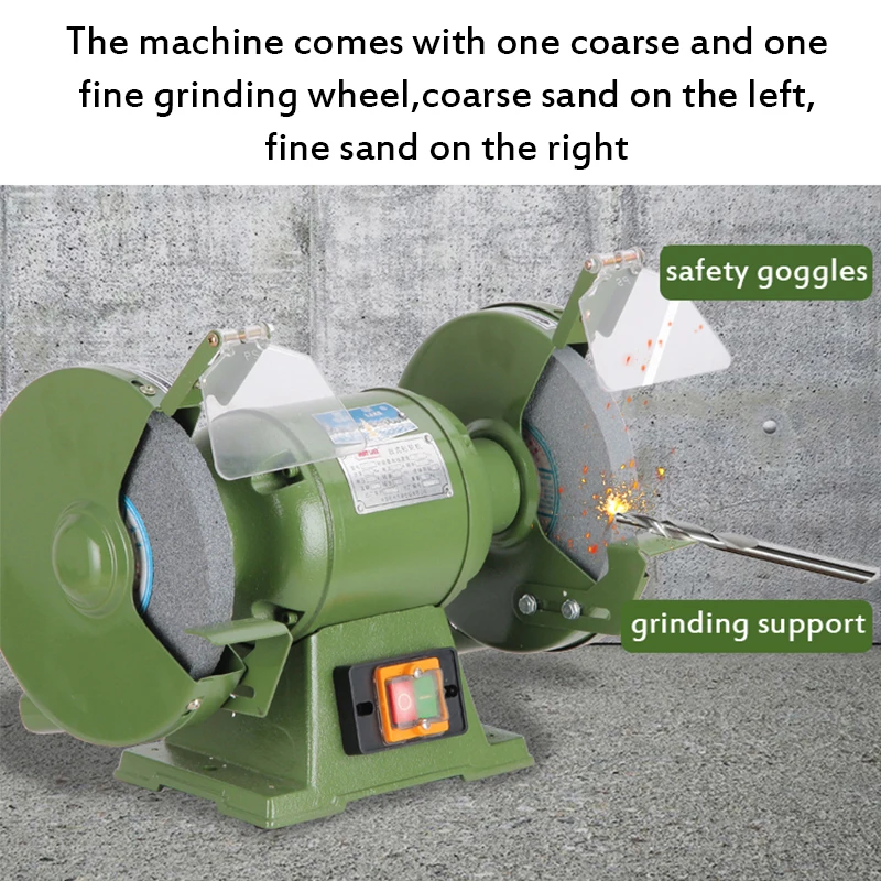 Desktop Grinder Polishing Machine 220V Bench Grinder Knife Sharpener Metal Woodworking Electric Desktop Polishing Tools