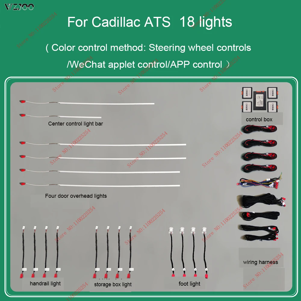 LED ambient light For 2014-2018 Cadillac ATS decorate lamp Original car screen control Atmosphere Light illuminated LED Strip