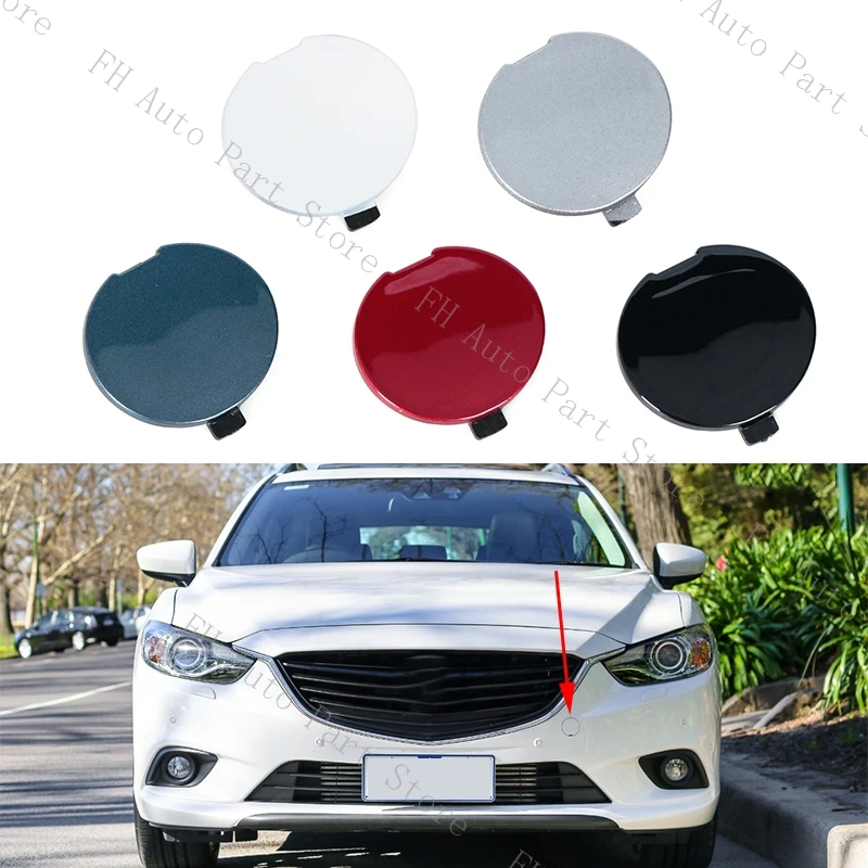 

Car Front Bumper Tow Hook Cover Lid Towing Trailer Hauling Eye Cap For Mazda 6 Atenza Sedan 2013 2014 2015 2016