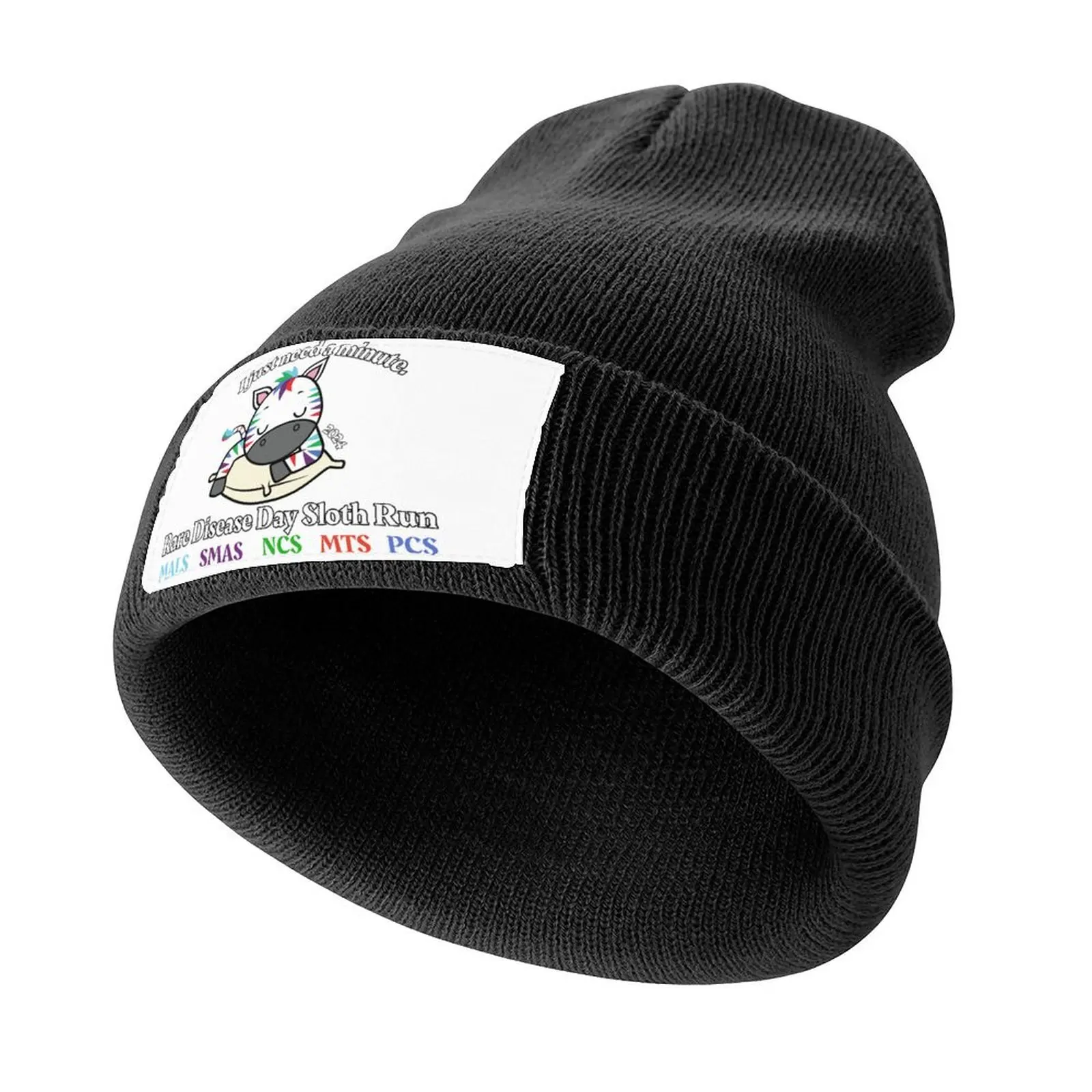 Rare Disease Day Sloth Run (2024 Zebra) Knitted Cap Sun Hat For Children Sports Cap Hat Man For The Sun Men Luxury Brand Women's