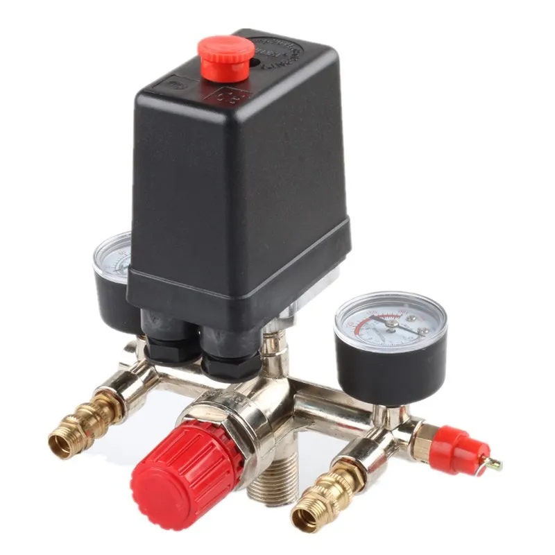 ملحقات مضخة الهواء مفتاح ضاغط الهواء قوس باما صمام تنظيم الضغط مجموعة مخرج الهواء للضغط التلقائي