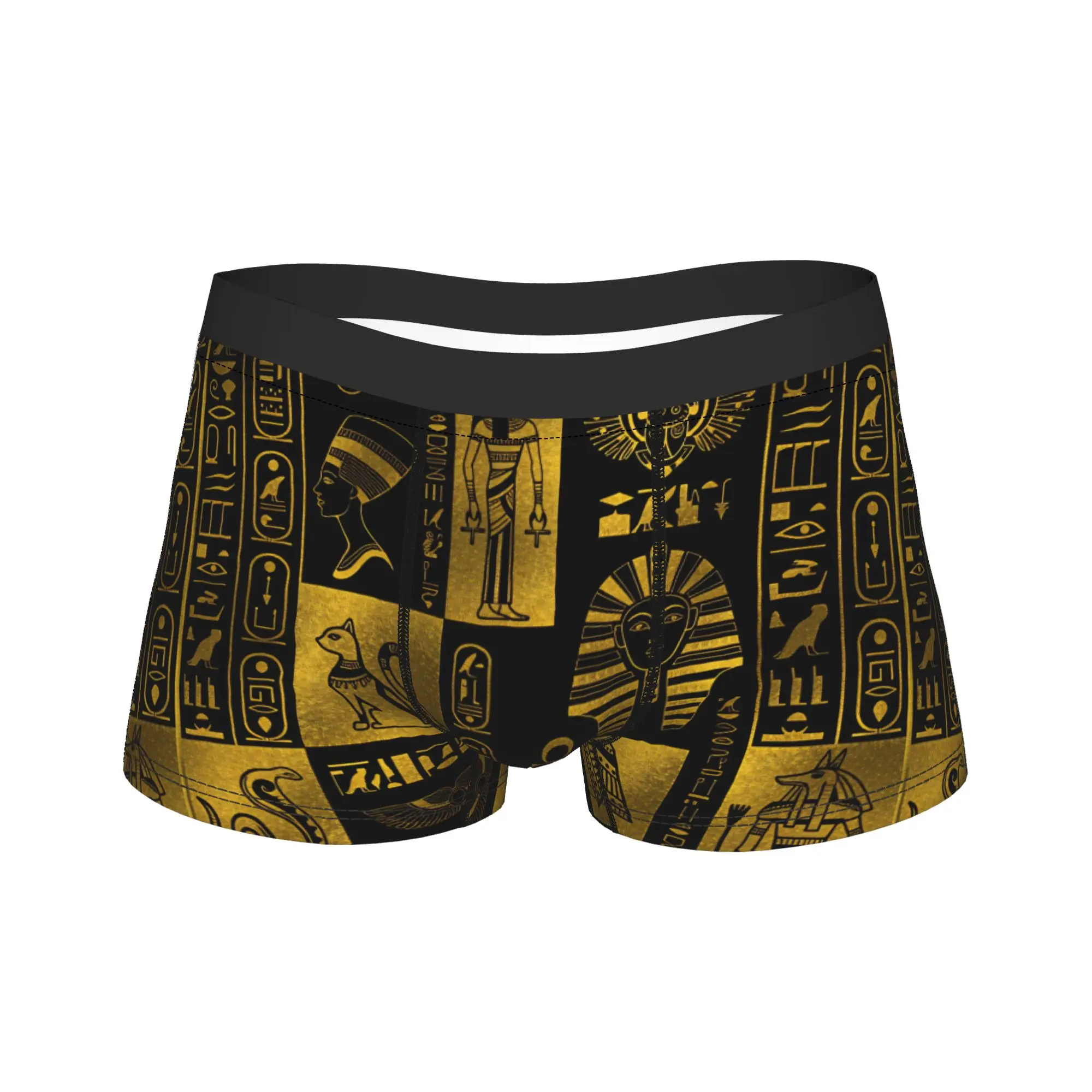 Ancient Egyptian Patterns Trunk  Pouch Underwear Quality Design Boxer Brief Comfortable Men Panties Big Size 2XL