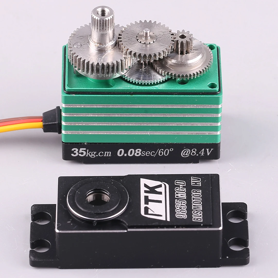 PTK 9835 MG-D Brushless Standard Servo for RC Car High Voltage All Metal Gear Large Torque 36kg Model view 6