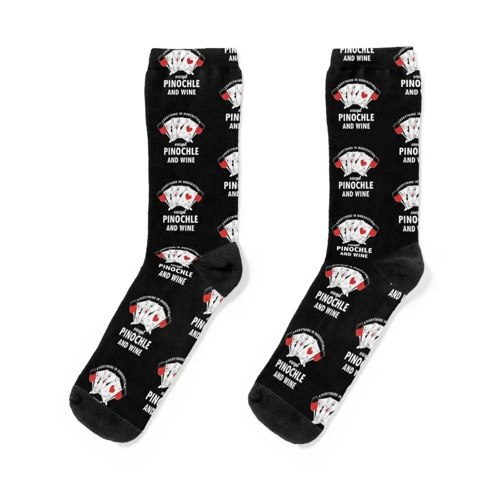 

Pinochle and Wine Socks luxury Novelties Male Socks Women's