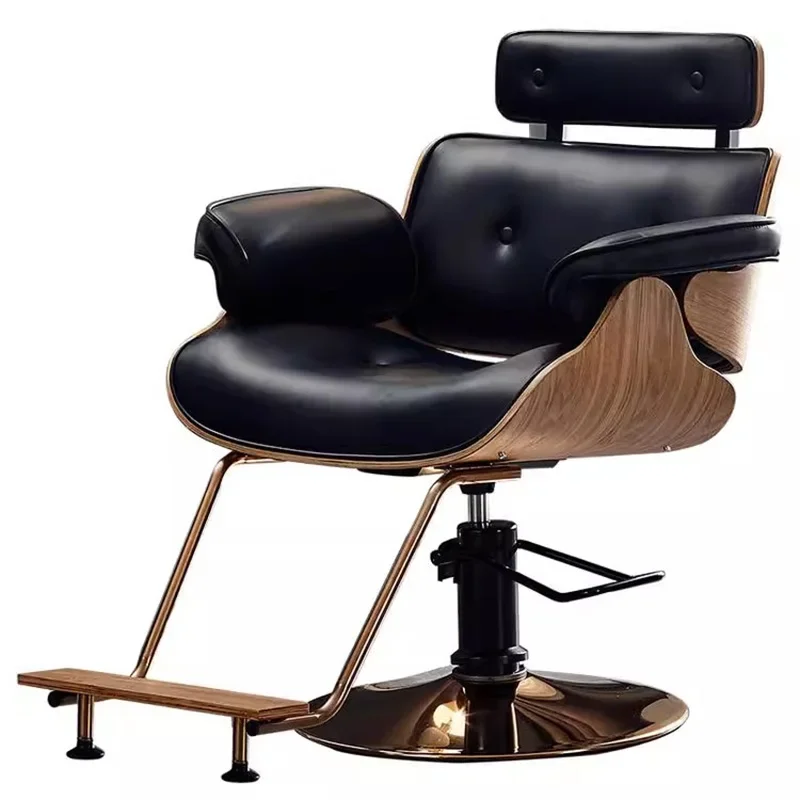 Luxury Swivel Barber Chair Cosmetic Leather Pedicure Hairdressing Chair Hair Wash Facial Friseurstuhl Barbershop Furniture