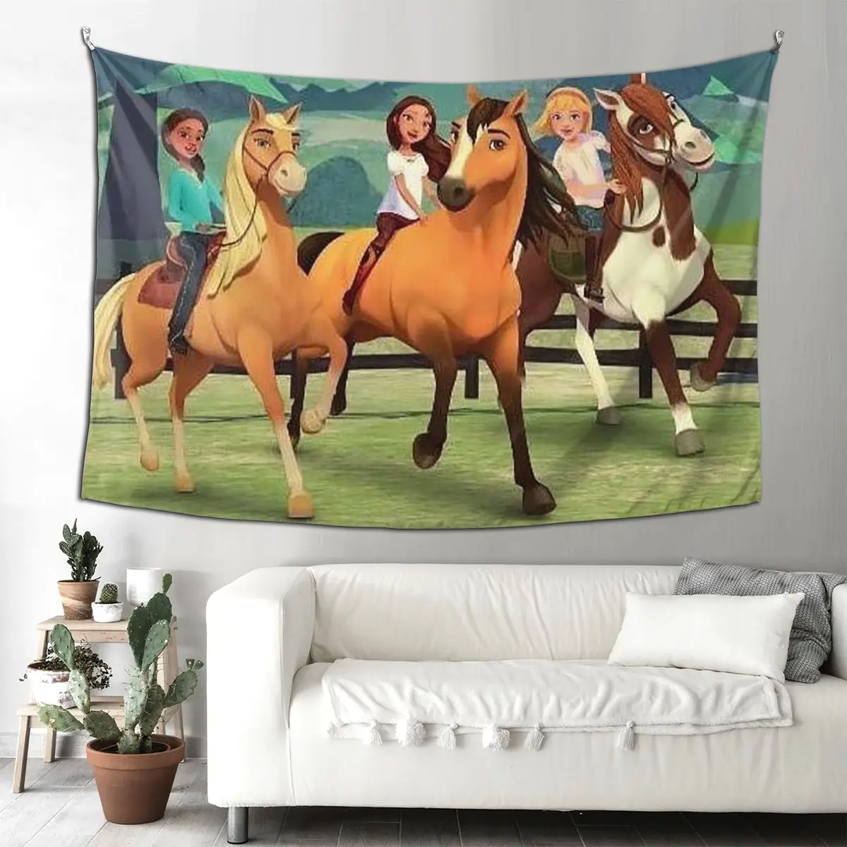 

Spirit Riding Free Tapestry Funny Wall Hanging Aesthetic Home Decoration Tapestries for Living Room Bedroom Dorm Room