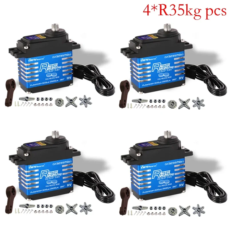 Waterdichte IP68 Servo 35 40 55 60 70 KG Alle stalen tandwielkast Digitale Servo's Voor rc accessoires 1/8 1/10 afstandsbediening speelgoed auto