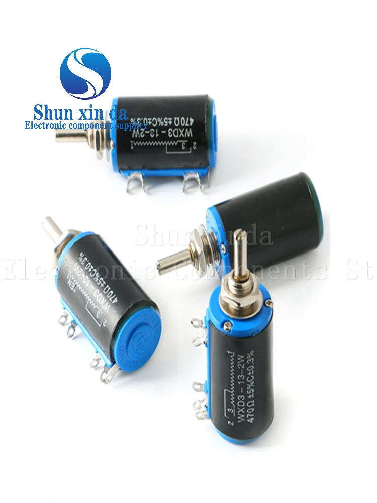 WXD3 WXD3-12 2W 100R 200R 220R 470R 1K 2.2K 3.3K 4.7K Potentiometer Wirewound Multi-Turn 6.8K 10K 22K 33K 47K Short body