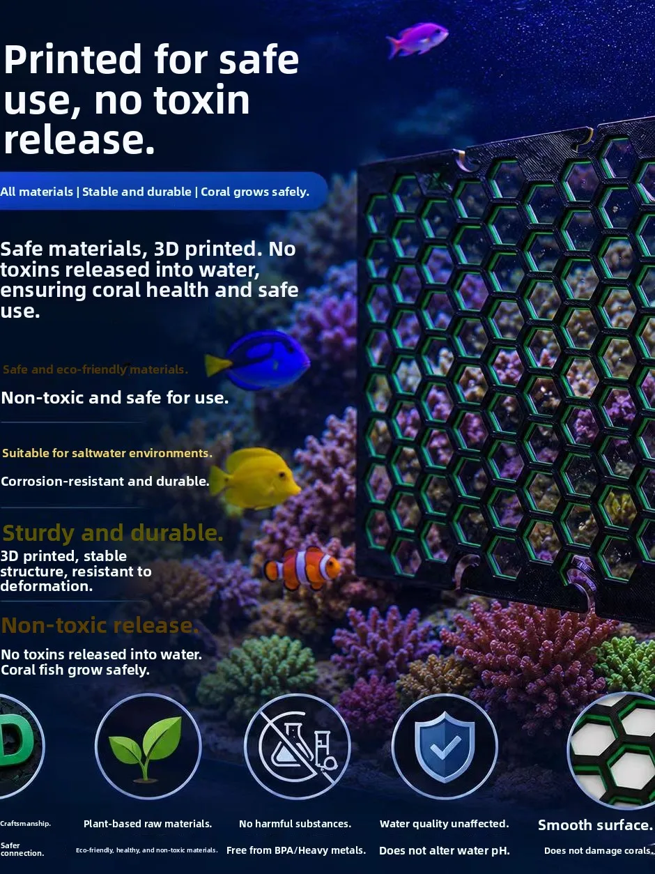 New Fluorescent Coral Stand Aquarium Mobile Coral Placement Bracket Reproduction Suction Cup Landscape Base Youth And Sea