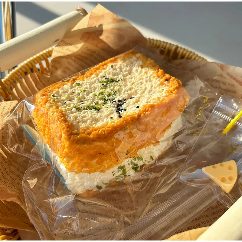 Simulated Food Toast Pinching  Squeezing Toy Hand-made Decompression Silicone Sticky Bread Slow Rebound Home Decoration Gift