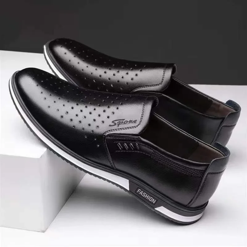 

Luxury Men's Leather Shoes Comfortable Loafers Slip on Male Moccasins Non Slip Driving Shoes High Quality Men Shoes Plus Size