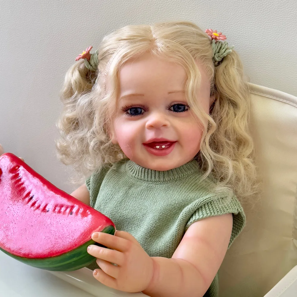 55CM Full Body Silicone Reborn Toddler Princess Yannik Lifelike Baby Dolls 3D Skin Multiple Layers Painting Doll Visible Veins