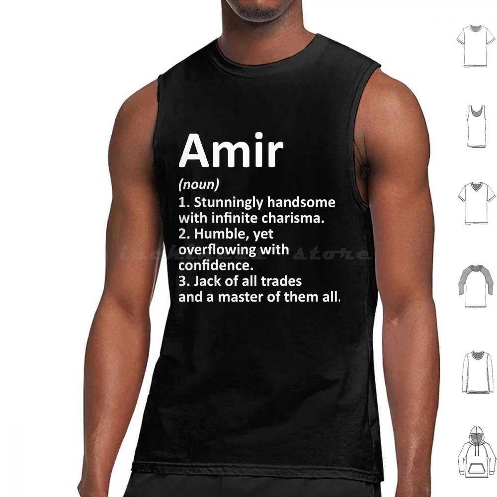 Amir Definition Personalized Name Funny Birthday Gift Idea Tank Tops Vest Sleeveless Amir For Amir Amir Name Amir Birthday