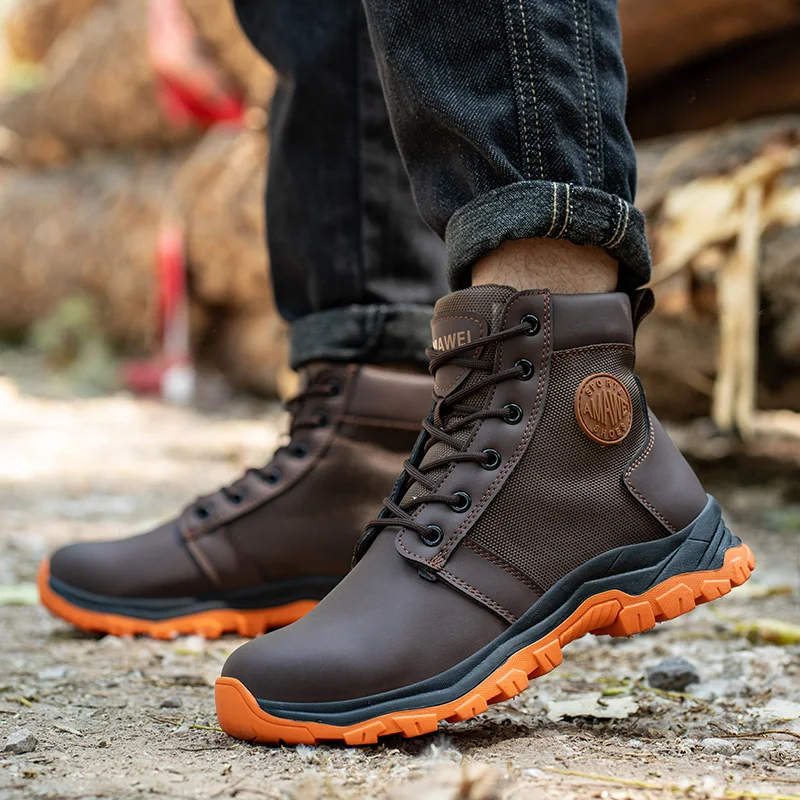 Comfortable Work Boots Indestructible Safety Shoes Men Steel Toe Shoes Puncture-Proof Sneakers Male Shoes  Non Slip Work Shoes